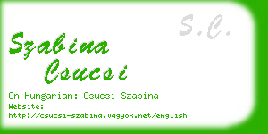 szabina csucsi business card